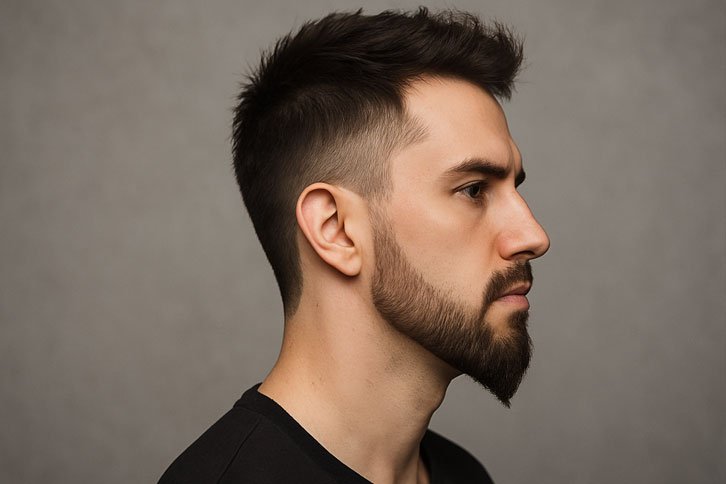 cabelo curto com barba