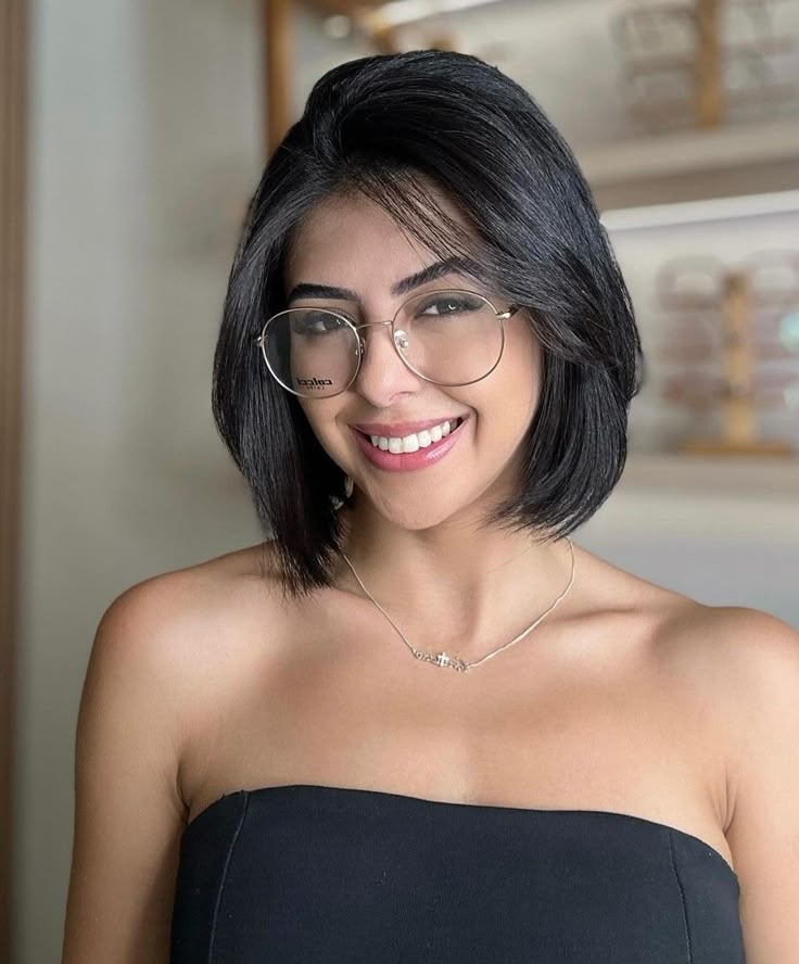 corte bob com franja reta