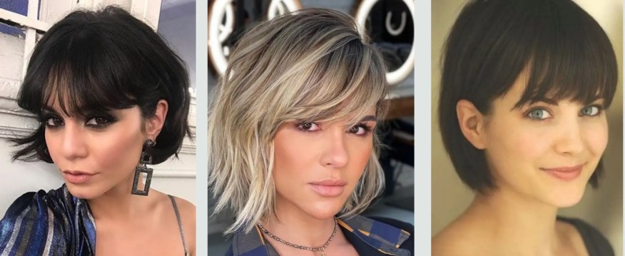 franja lateral longa cabelo liso
