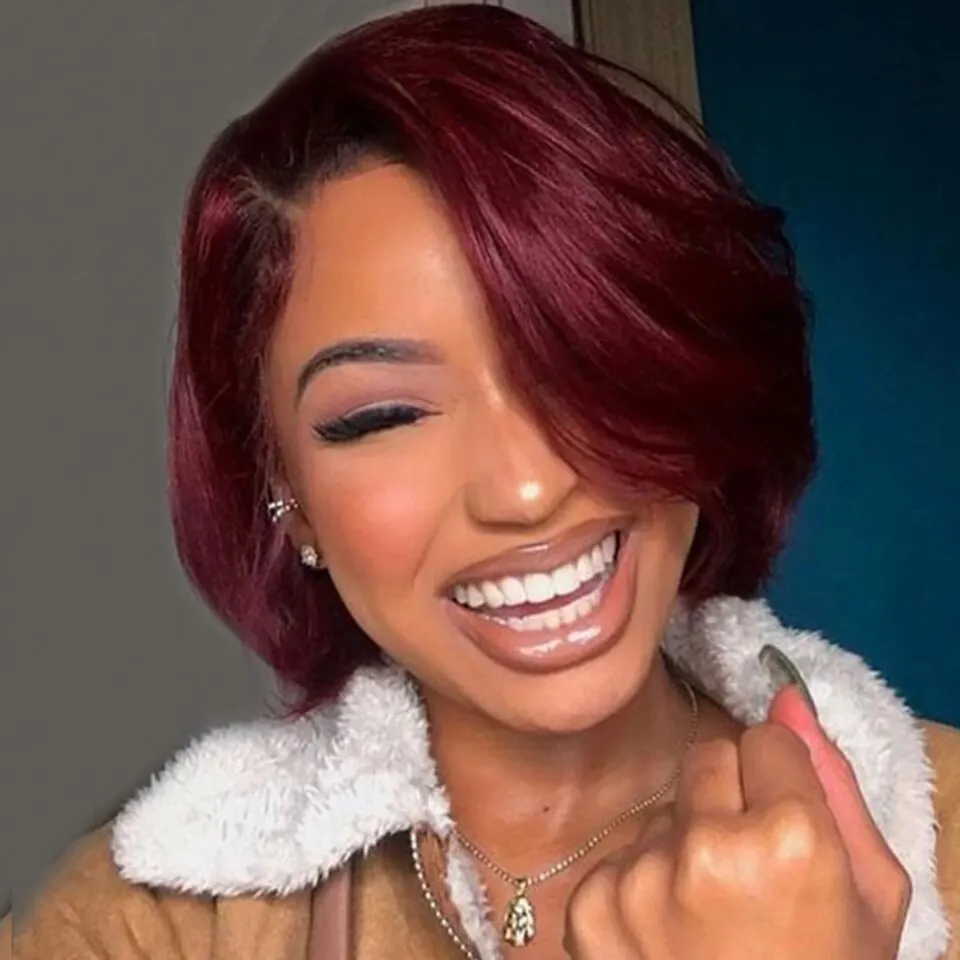 inspiração de cabelo curto marsala para diferentes estilos