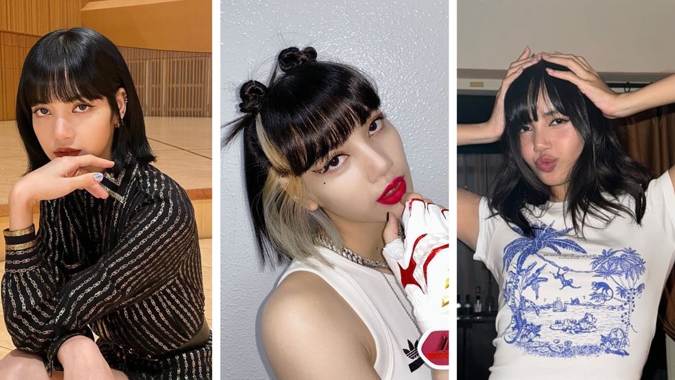 cabelo curto preto colorido