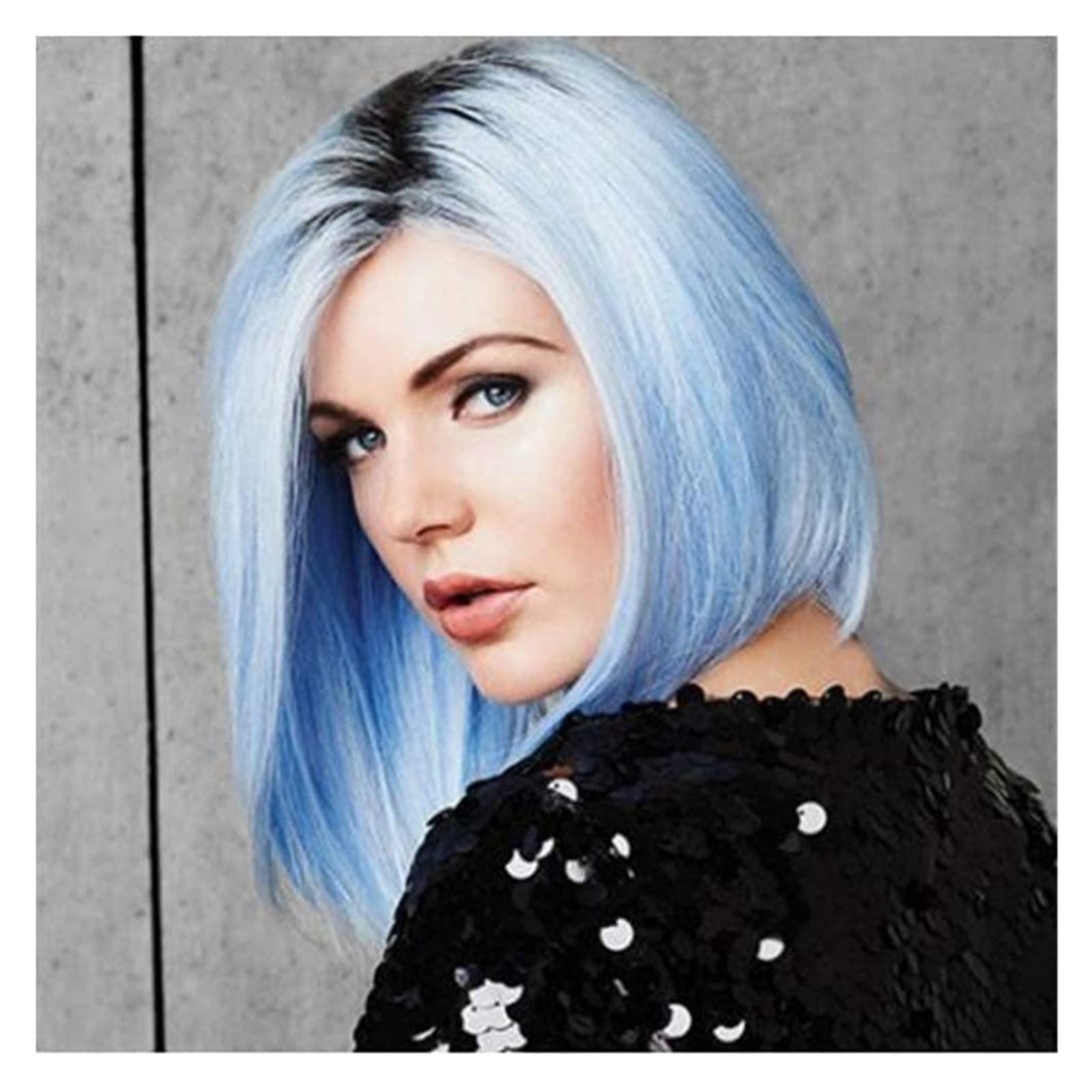 cabelo curto preto colorido