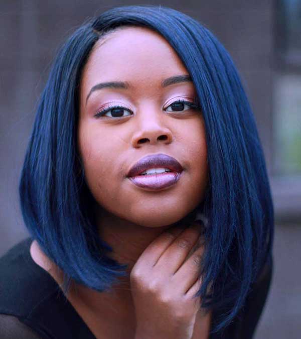 cabelo curto preto colorido