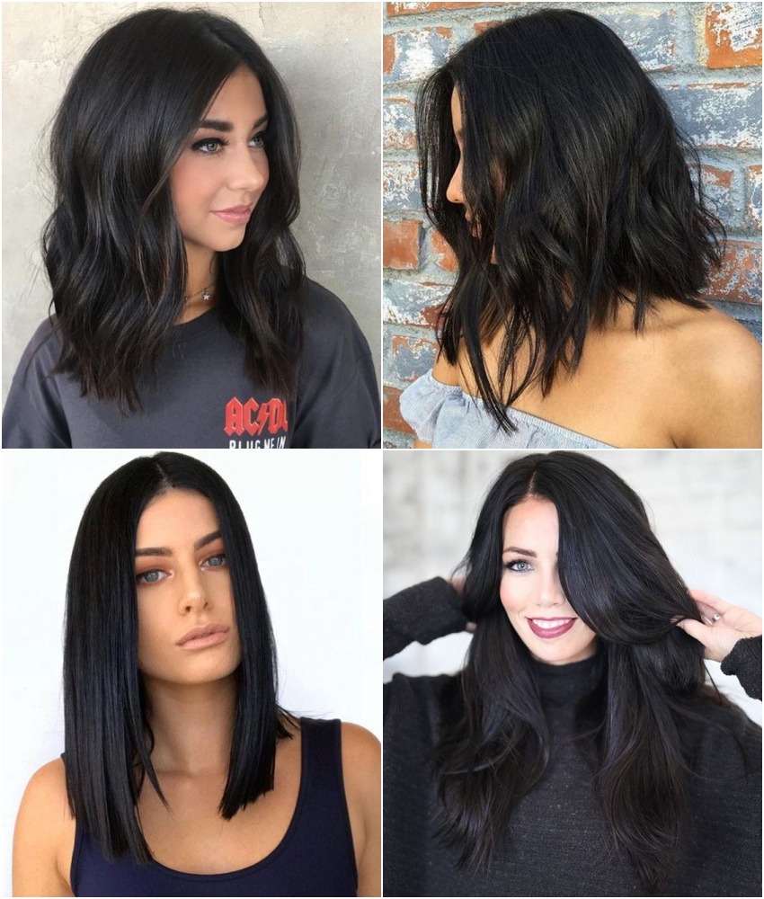 cabelo curto preto colorido