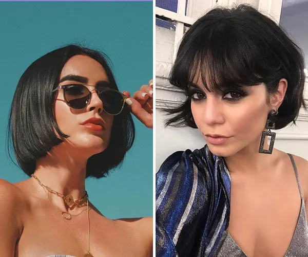 cabelo curto preto colorido