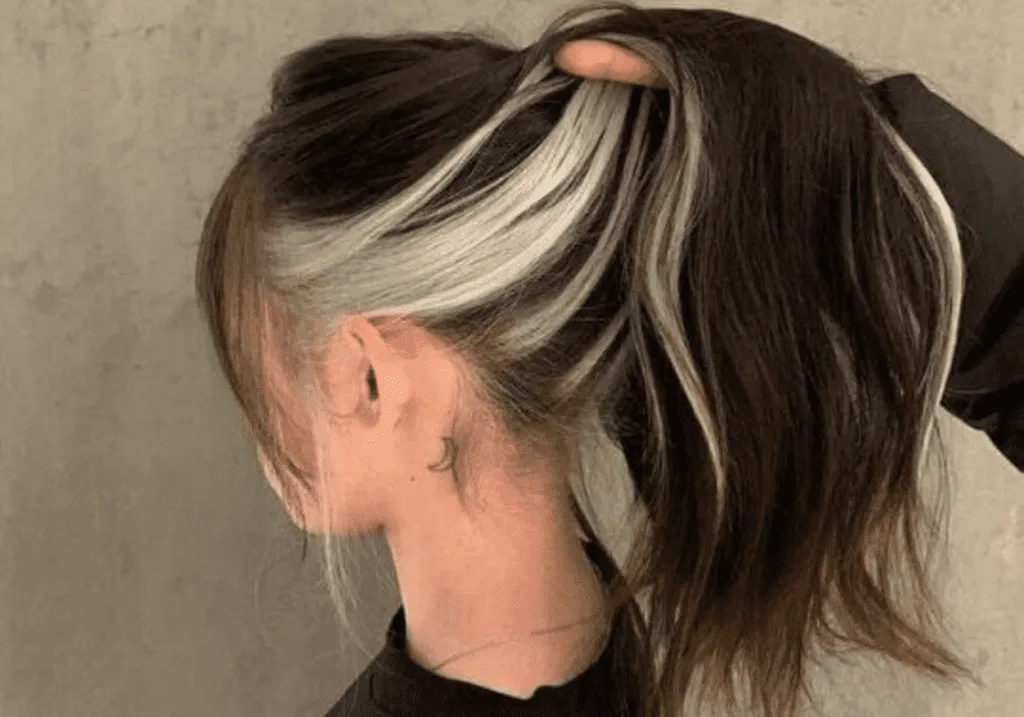 cabelo descolorido na nuca