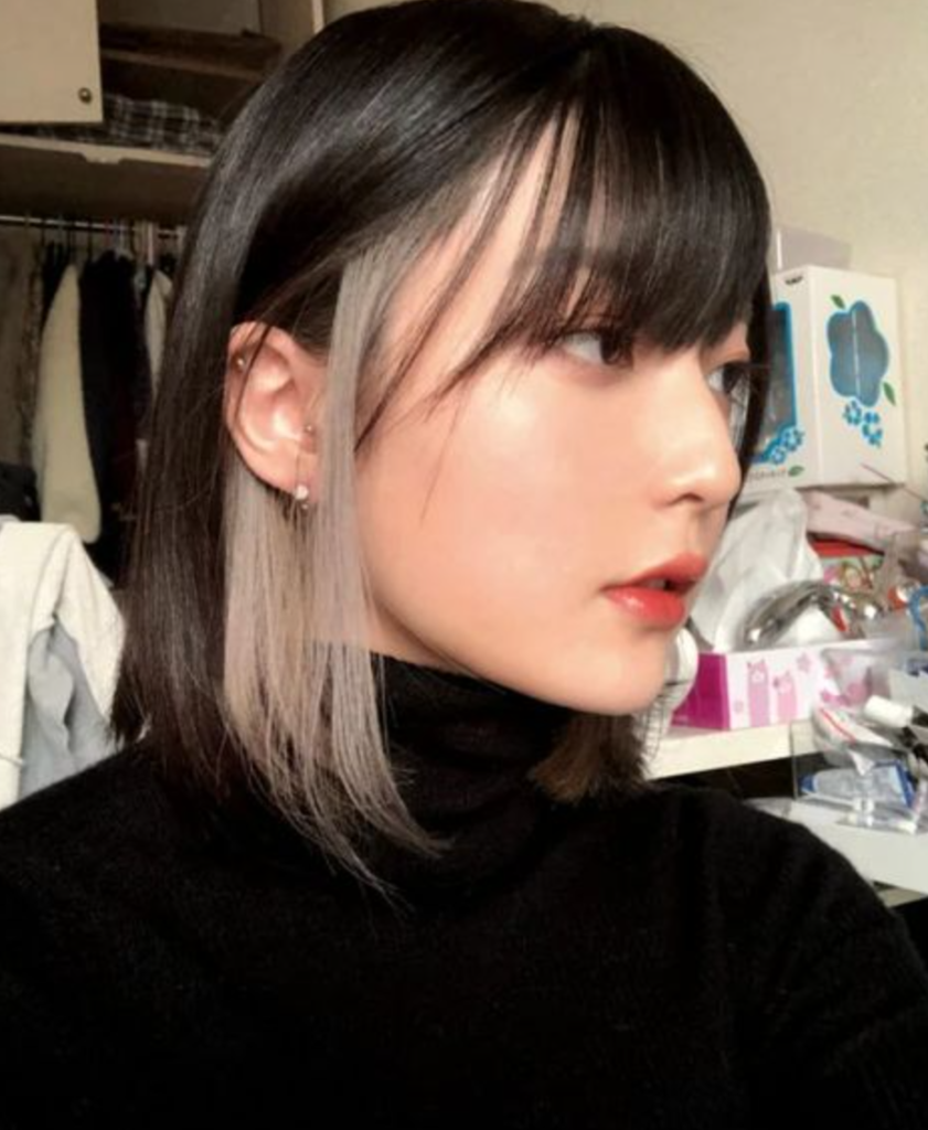 cabelo descolorido na nuca