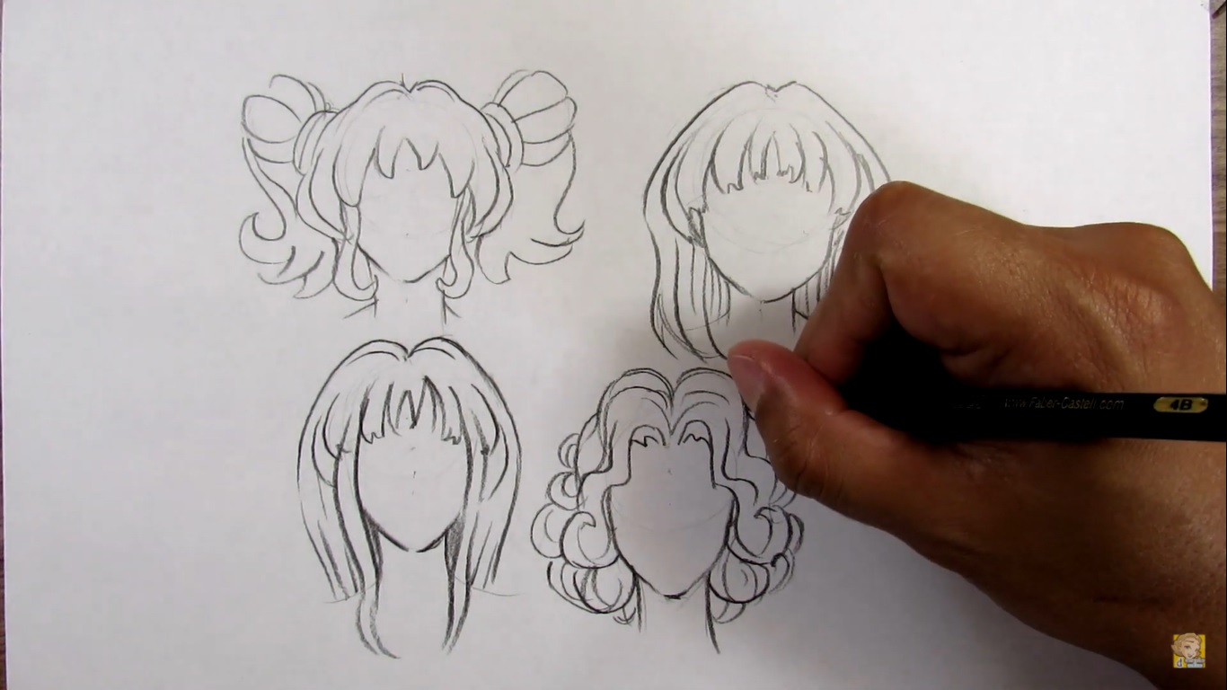 Do Anime ao Realista: Desenhando Cabelos Femininos em Diferentes Estilos