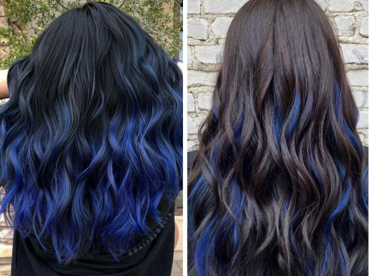 cabelo feminino azul