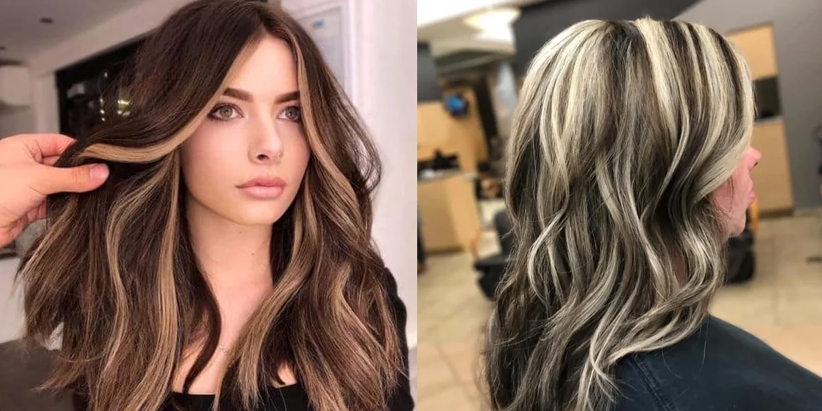 cabelo feminino com mechas