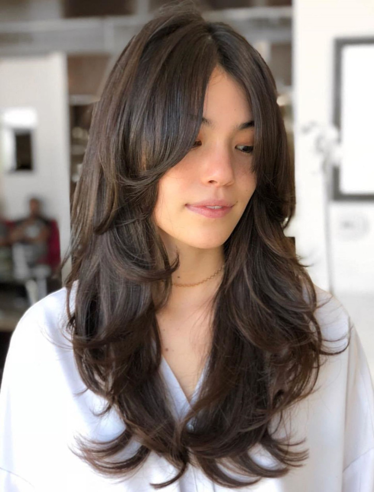 cabelo feminino franja longa