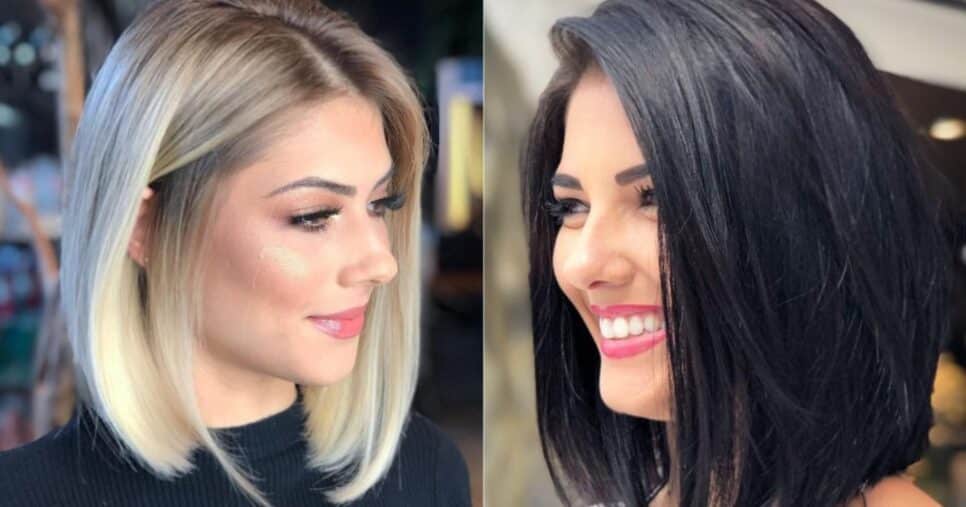 cabelo feminino na altura do ombro