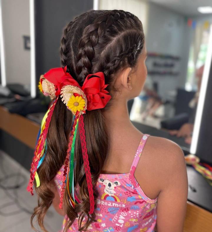 cabelo com fitas