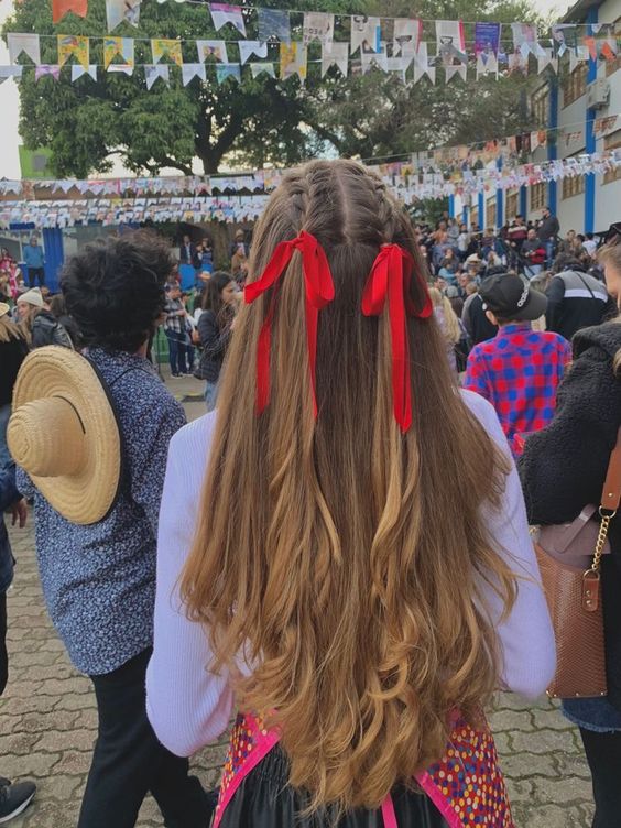 penteados com flores