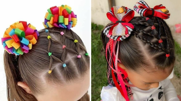 cabelo com fitas
