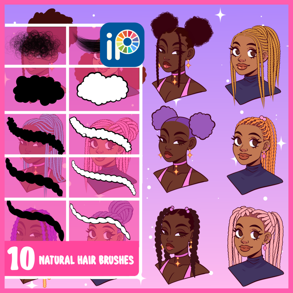 Pincéis Essenciais para Desenhar Cabelo Realista no ibis Paint X (com QR Codes)