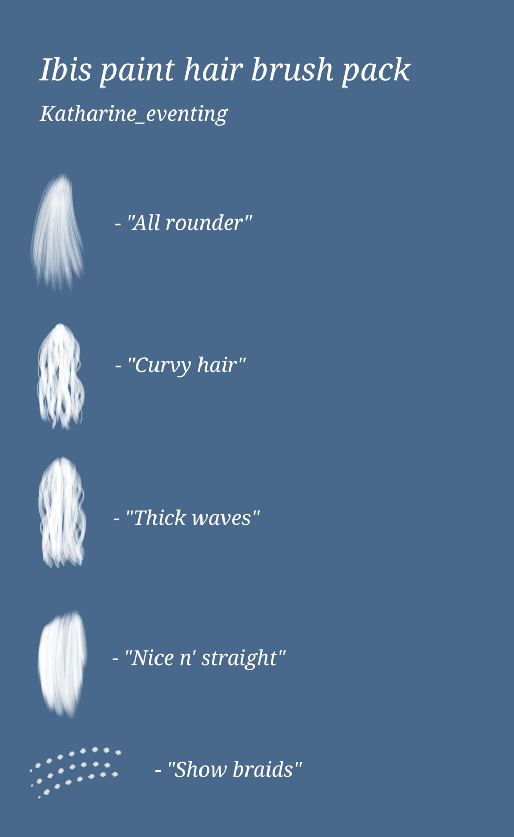 Pincéis Essenciais para Desenhar Cabelo Realista no ibis Paint X (com QR Codes)