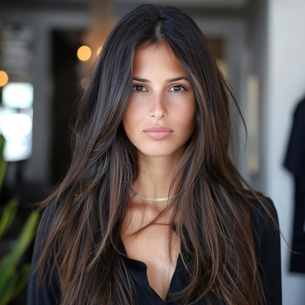 cabelo liso grande feminino