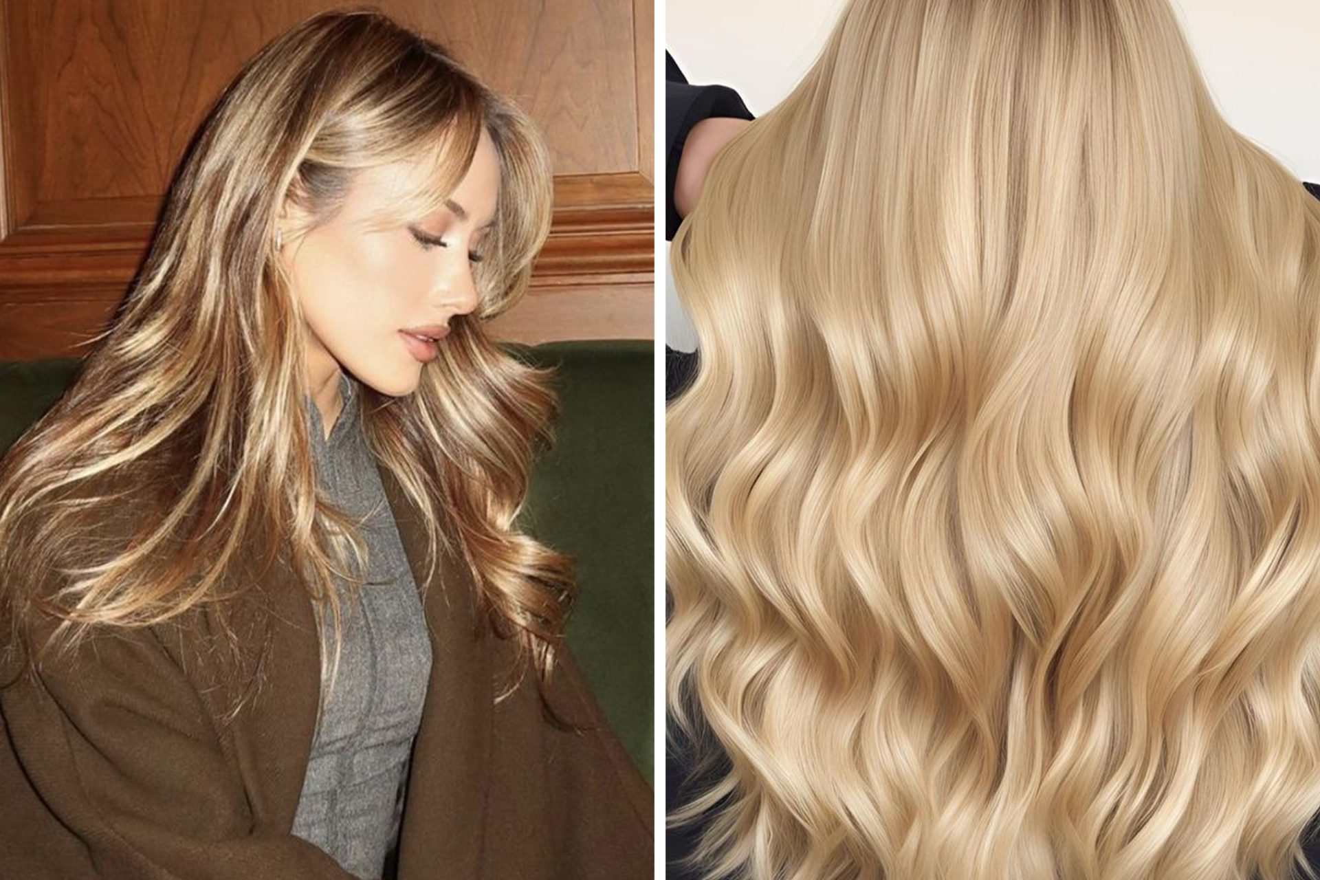 cabelo loiro escuro com luzes caramelo