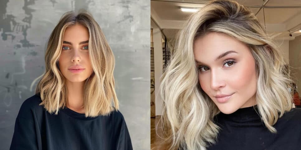 cabelo long bob loiro