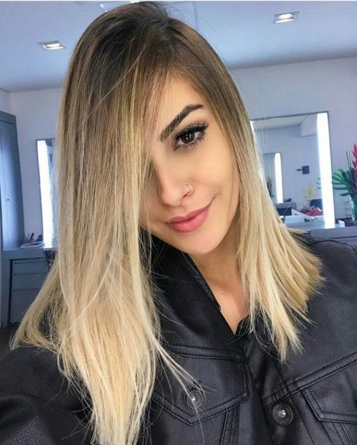 cabelo long bob loiro