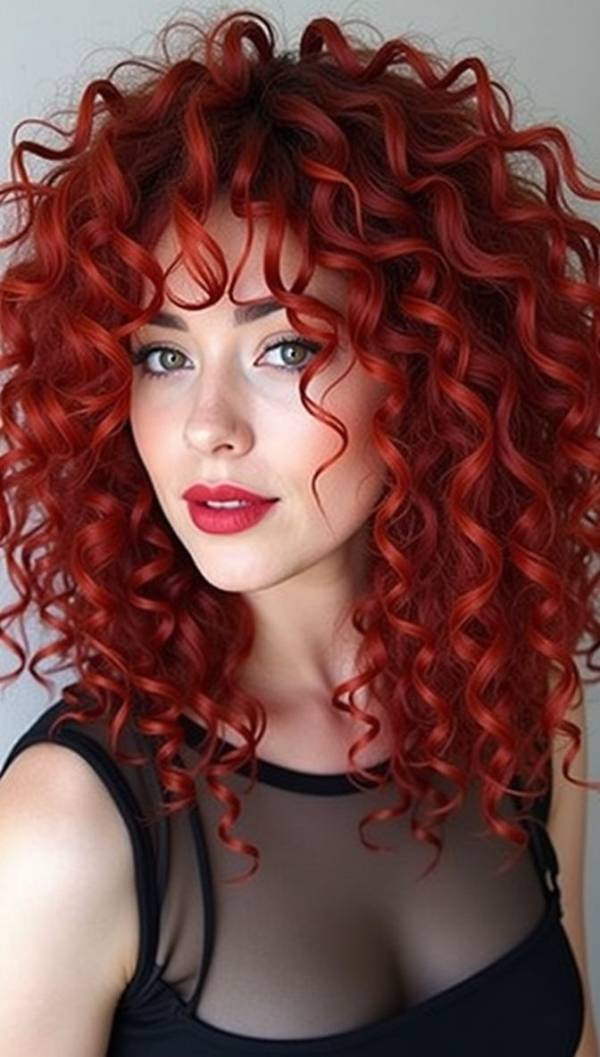 Cabelo marsala em pele clara
