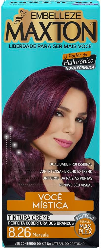 Cabelo marsala em pele negra