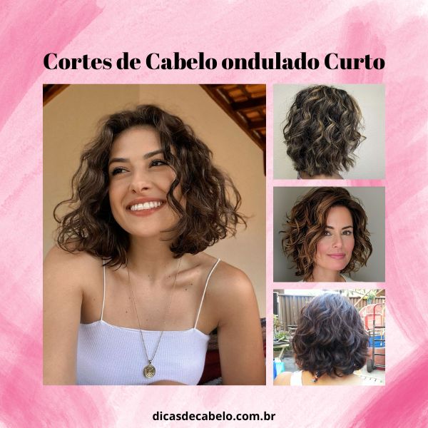 cabelo ondulado natural curto