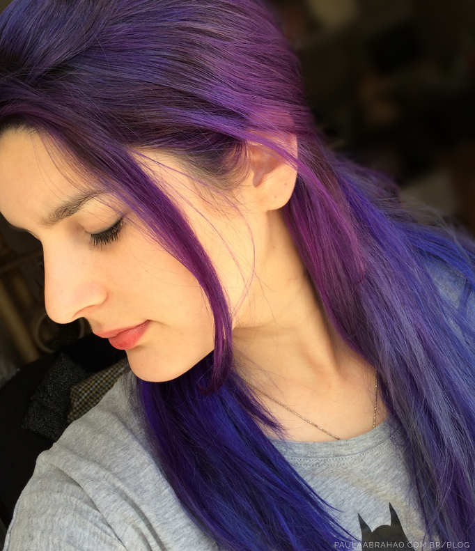 como manter a cor do cabelo roxo vibrante