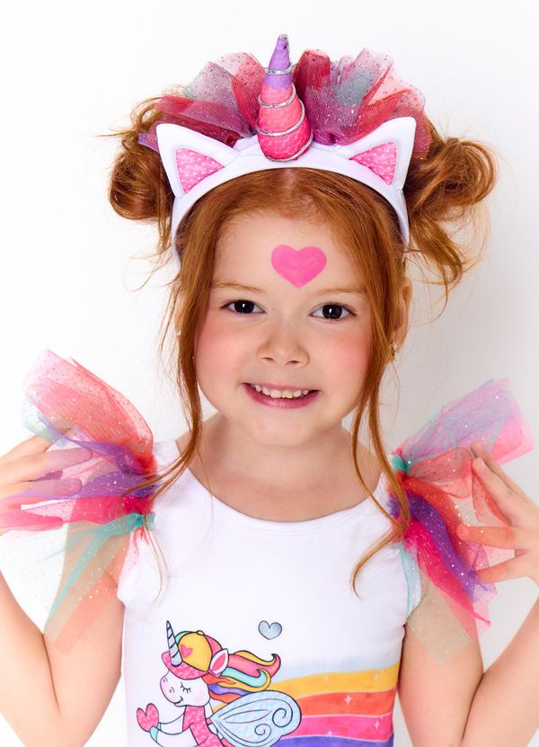 cabelo unicórnio infantil