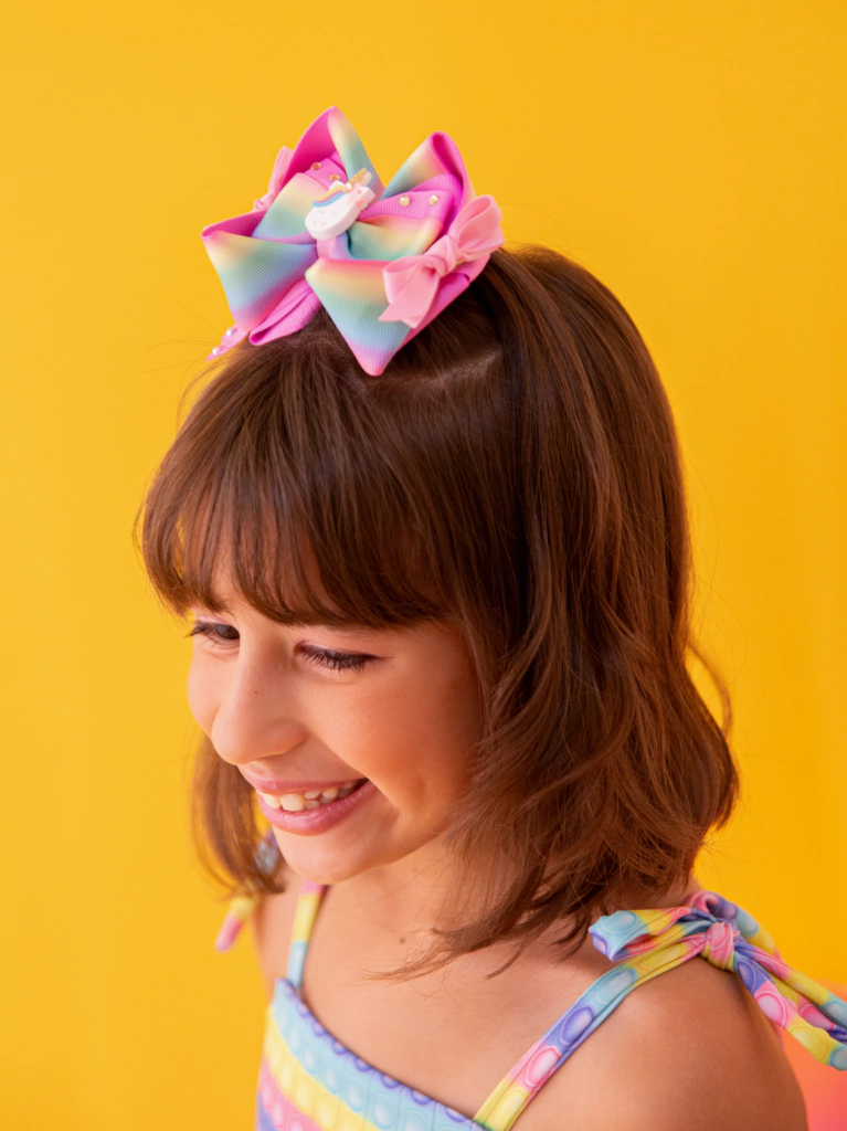 cabelo unicórnio infantil