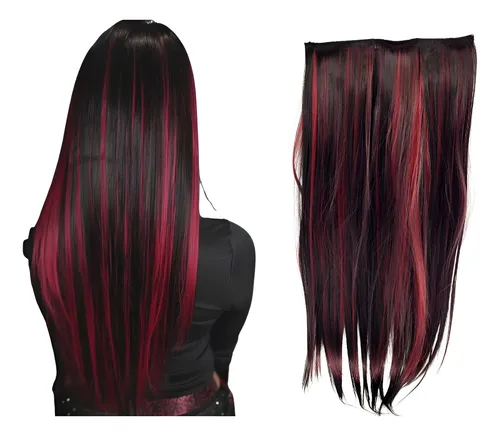 Top 10 Inspirações de Cabelo Preto com Mechas Vermelhas para Arrasar