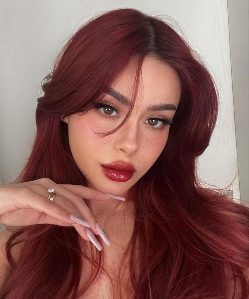 erros ao pintar cabelo vermelho escuro