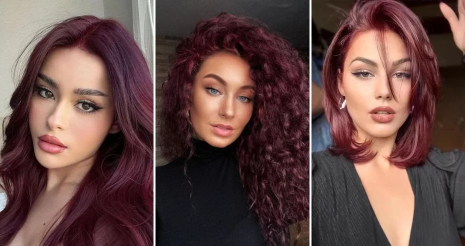 cabelo vinho marsala