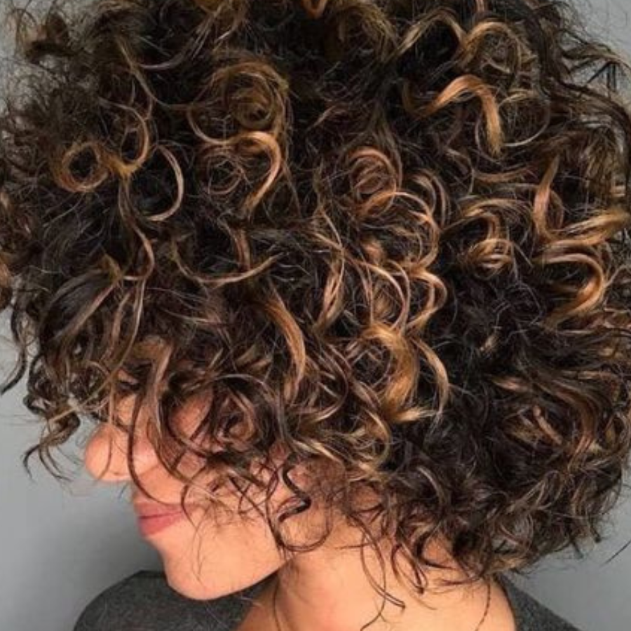 Cabelos Curtos Cacheados Com Luzes