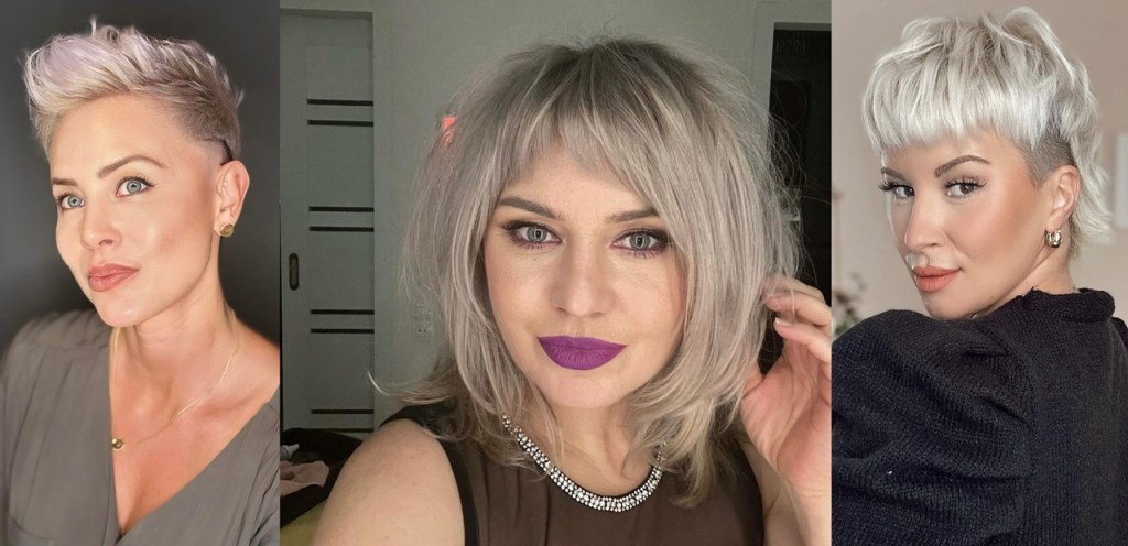 Penteados práticos e elegantes para cabelos grisalhos curtos