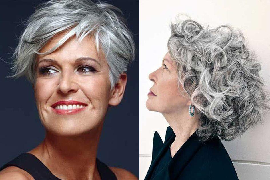 Penteados práticos e elegantes para cabelos grisalhos curtos