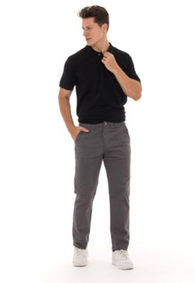 calça cinza de alfaiataria