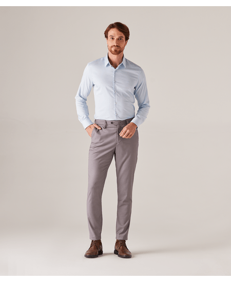 calça cinza slim