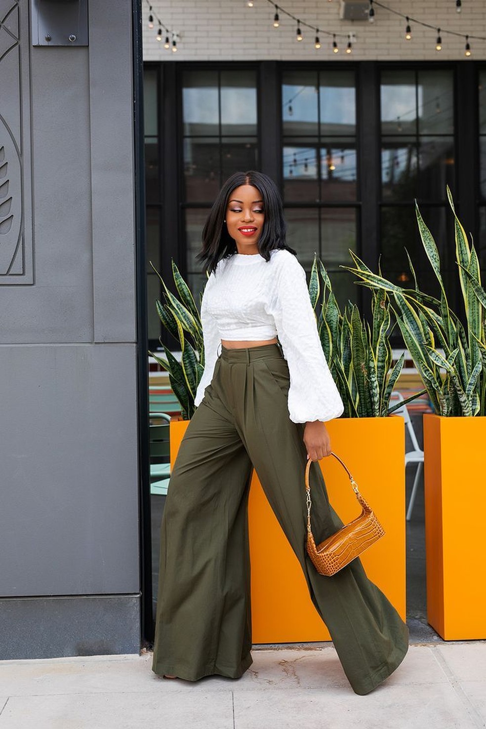 looks com calça pantalona