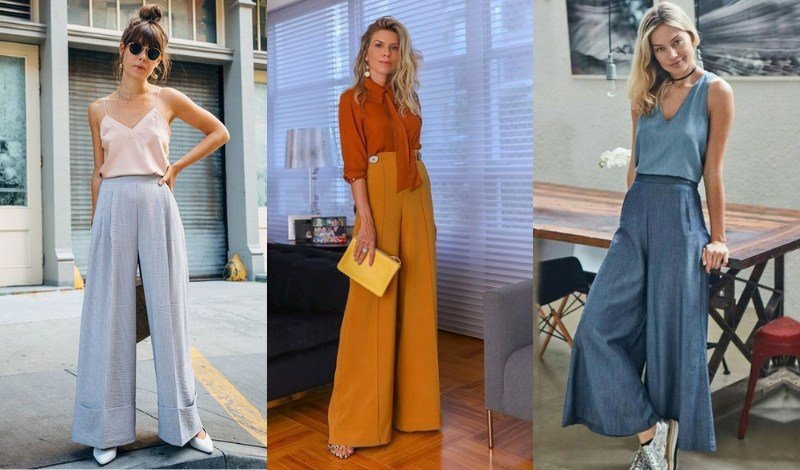 calça pantalona para festa
