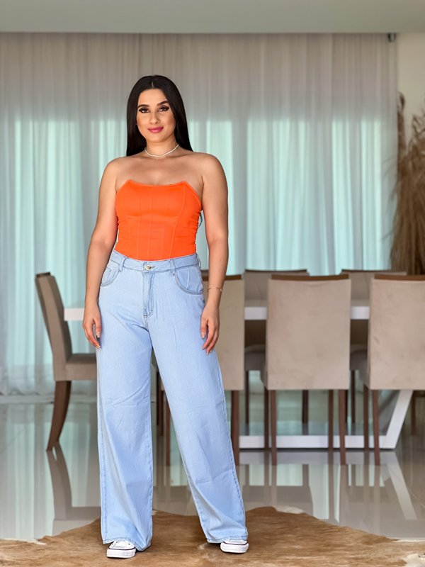 calça azul claro para trabalho