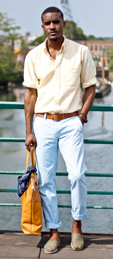 look com calça azul claro