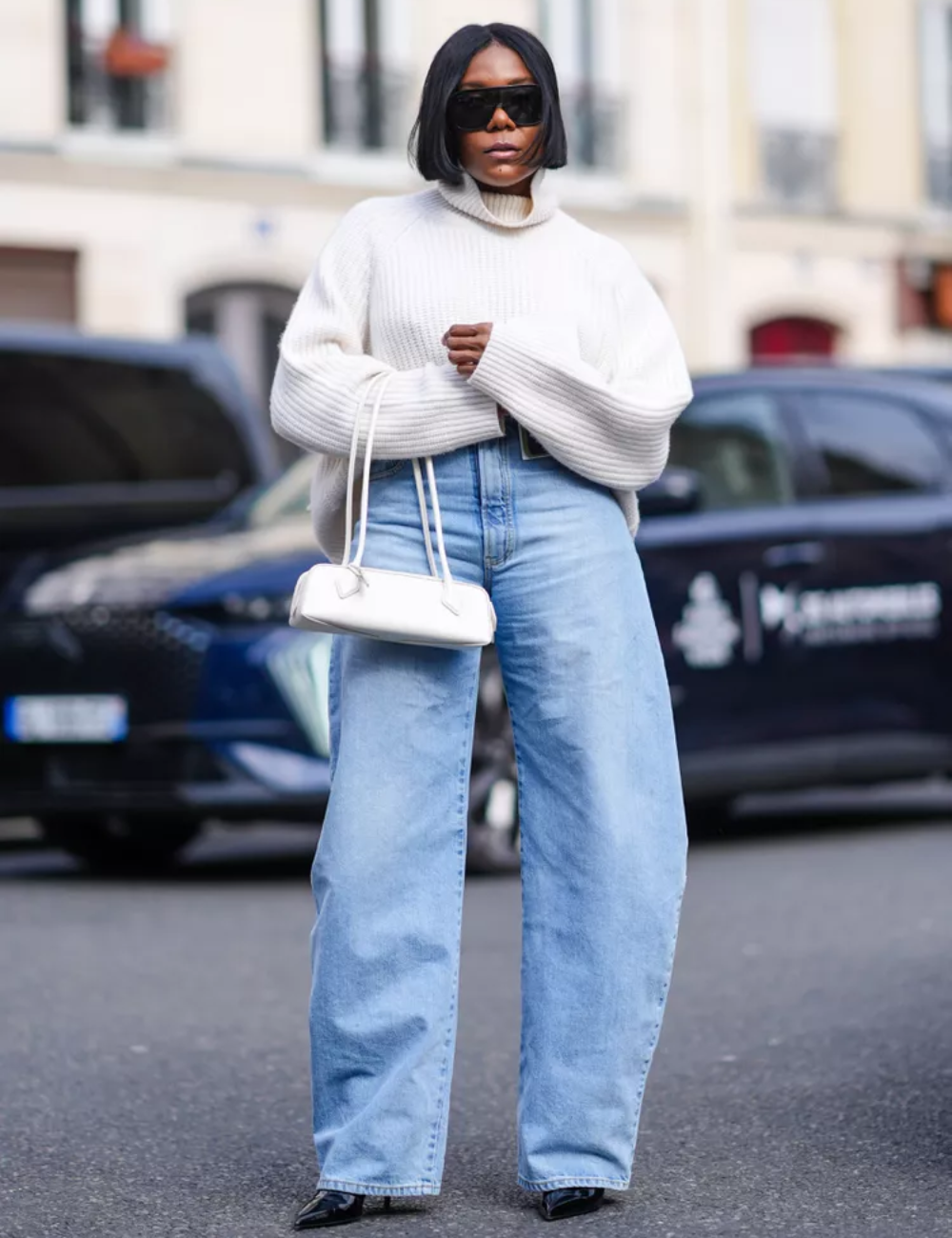 calça balloon com blazer