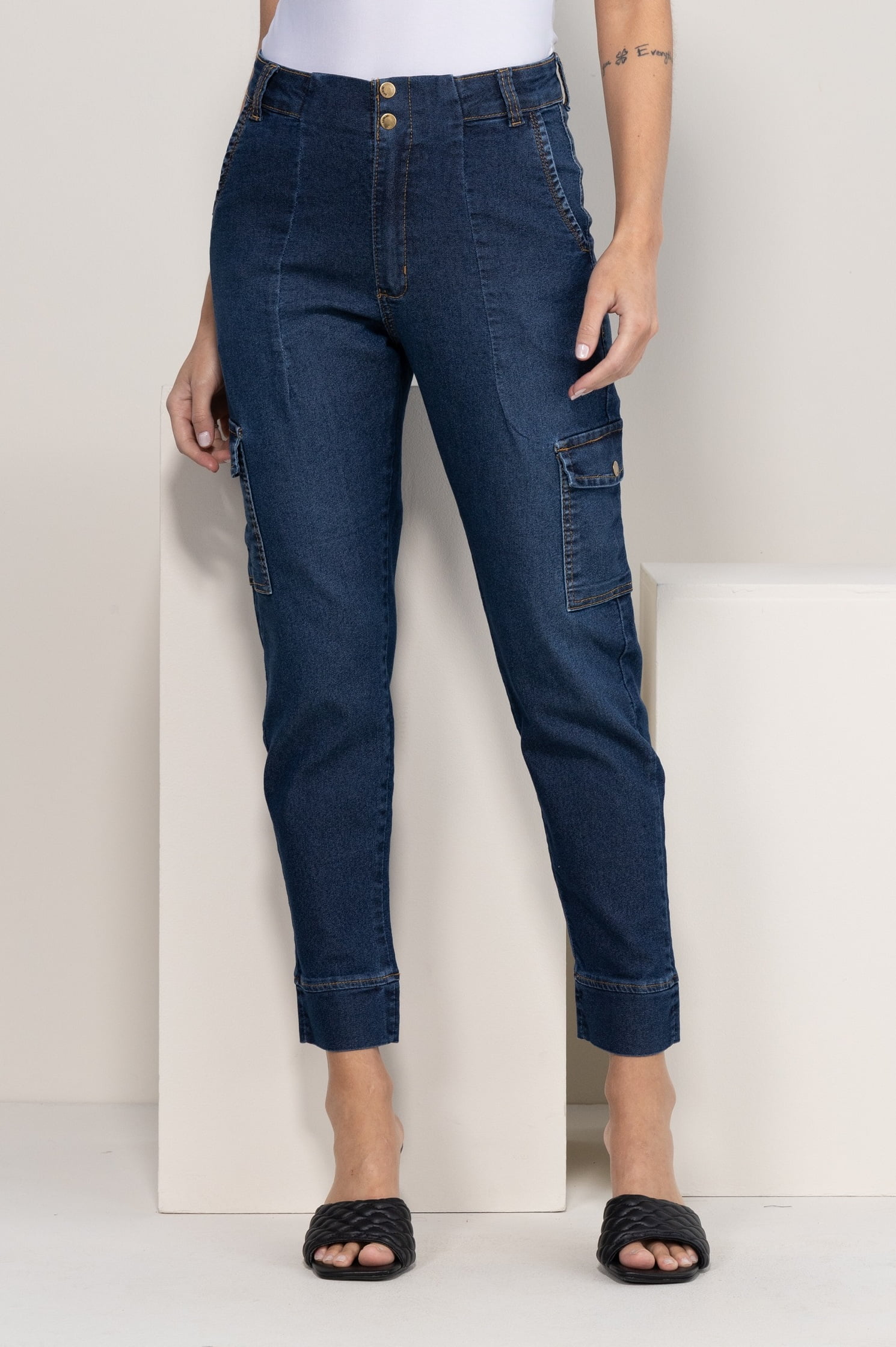 calça cargo jeans