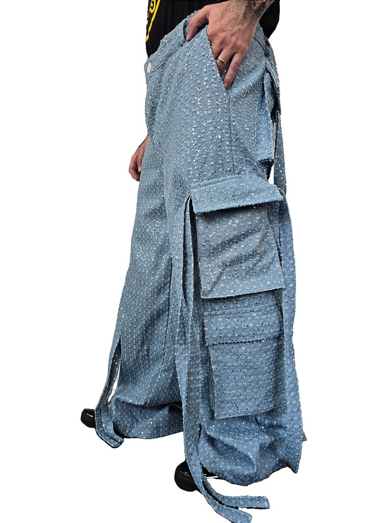 Calça Cargo Jeans Feminina: Modelos Wide Leg