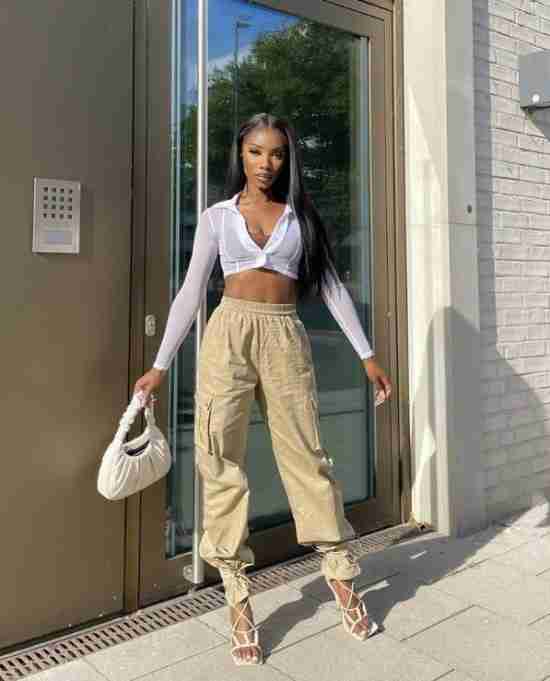 calça cargo jogger oversized