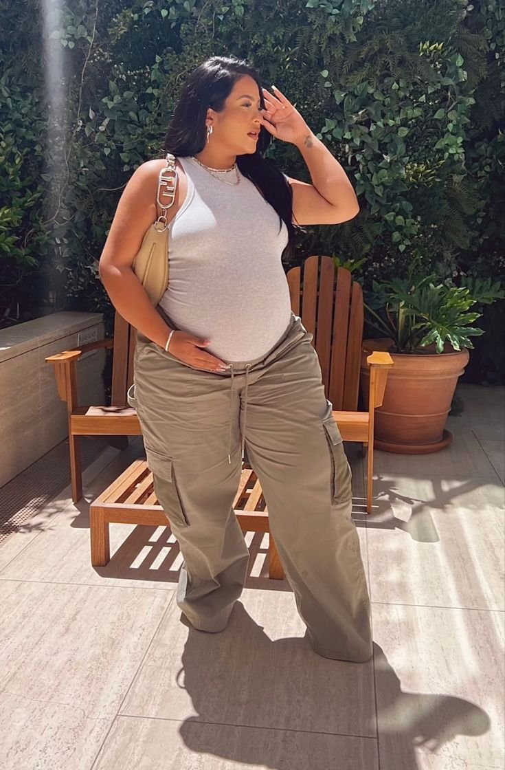 looks calça cargo plus size