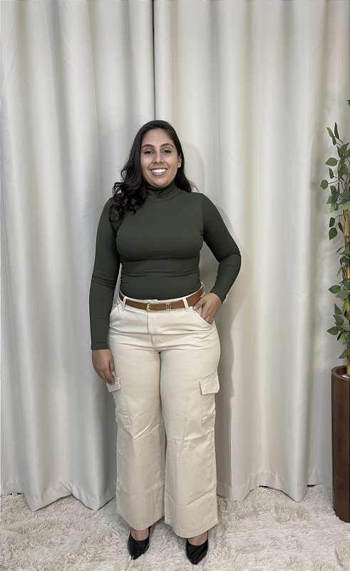 calça cargo plus size preta