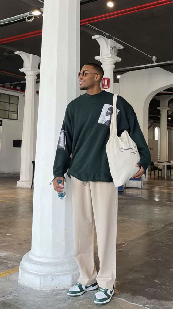 calça moletom nike cinza